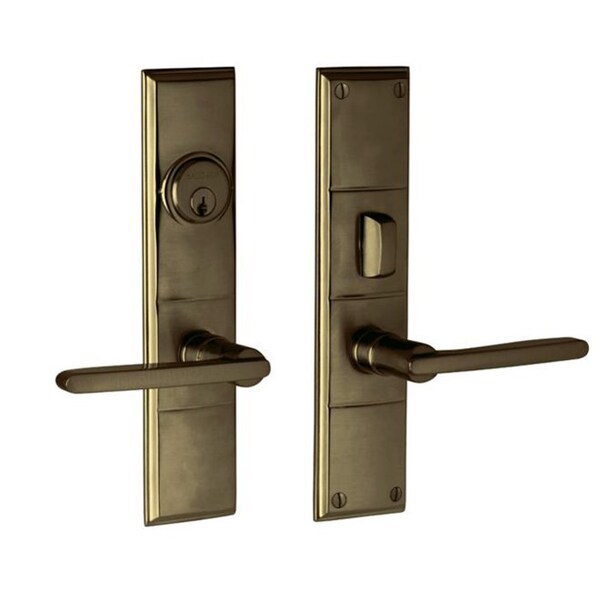 Baldwin Entry Handlesets Antique Brass 6973.050.ENTR - main